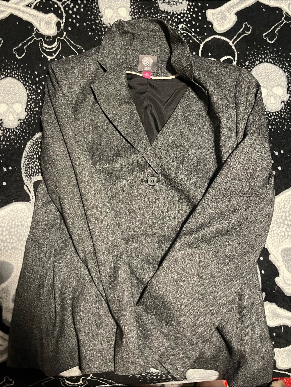 299$ nwot Vince Camuto Victorian Fash Blazer Jacket Medium Heather Grey Size 10